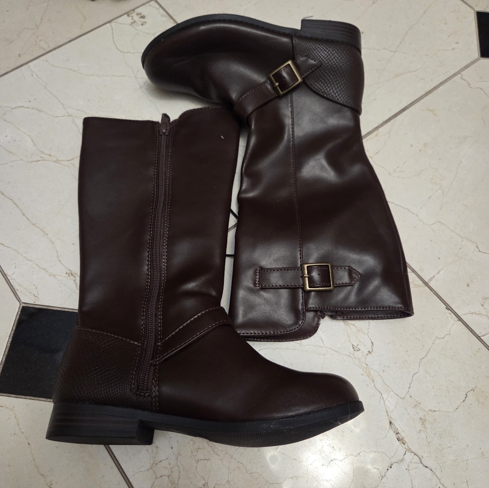 BRAND NEW Kids 3M Brown Leather Boots